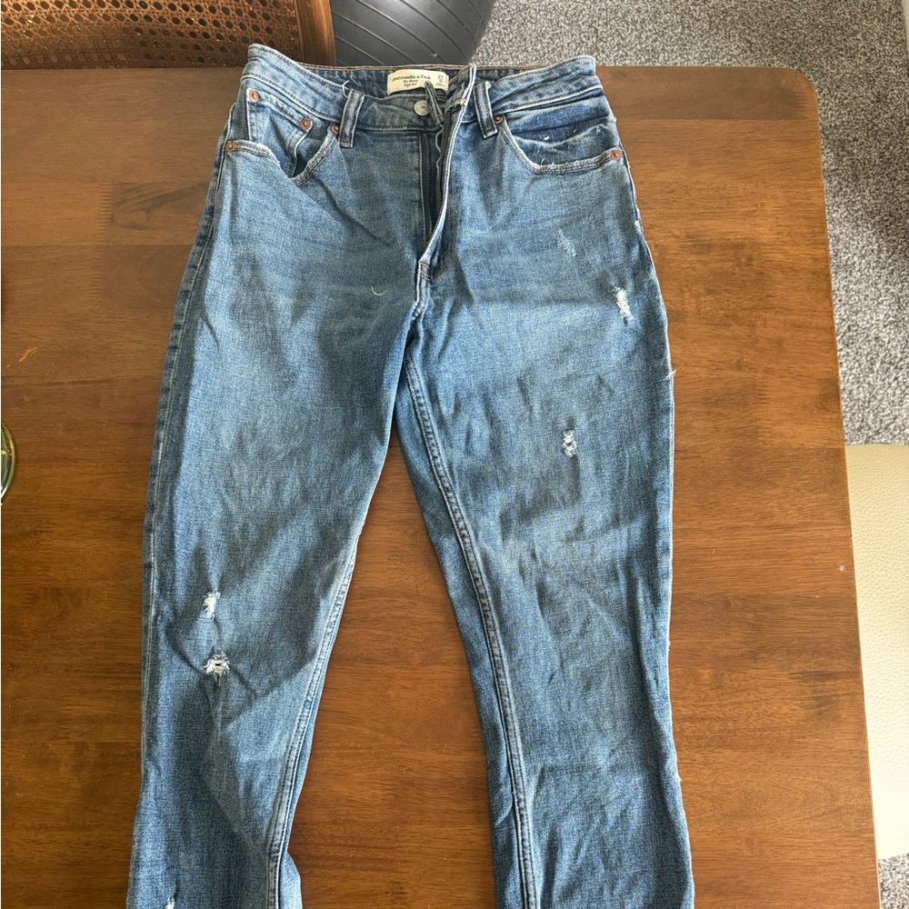 Classic Distressed Women's Blue Jeans